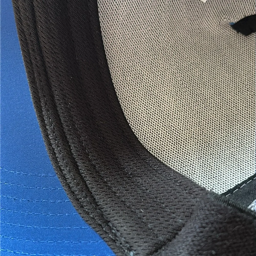Blue and Gray Trucker Hat with Mountain Design